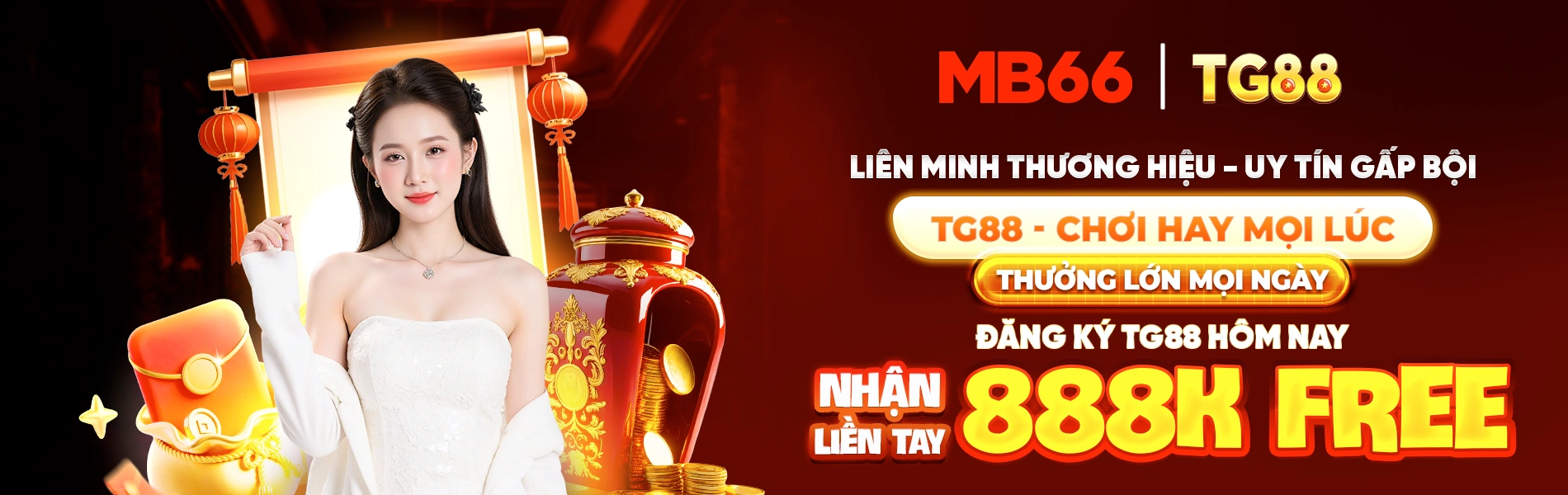 Banner TG88 về Game bài, Nổ hũ, Bắn cá và Xổ số